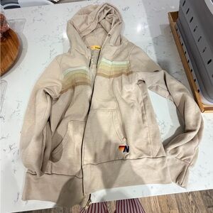 Aviator Nation Cream Hoodie with Unique Design